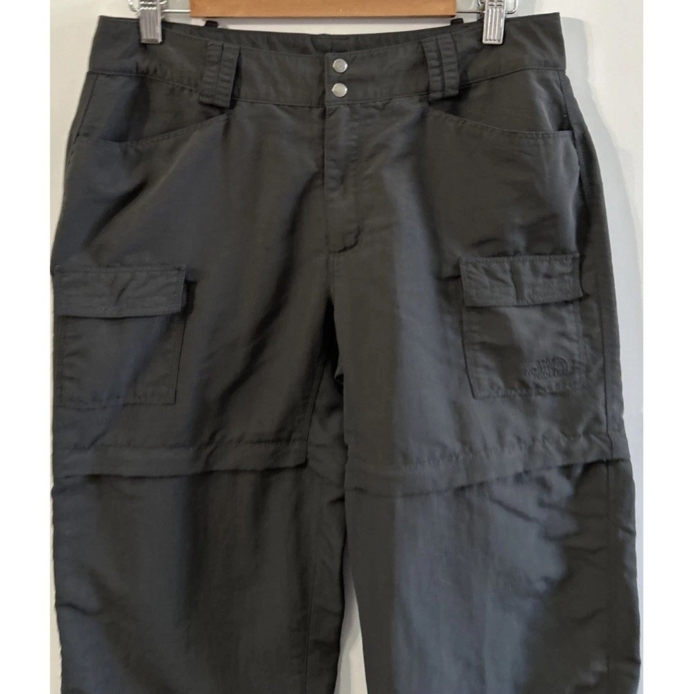 Women's The North Face Convertible Pants Nylon Hiking Zip Off Shorts Sz 12 Clean - Picture 2 of 11